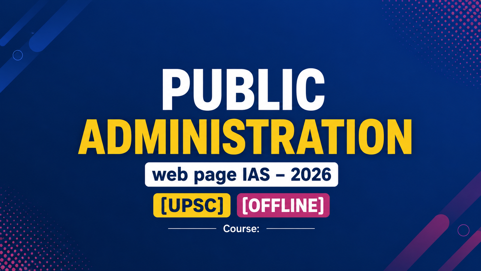 PUBLIC ADMINISTRATION web page IAS – 2026